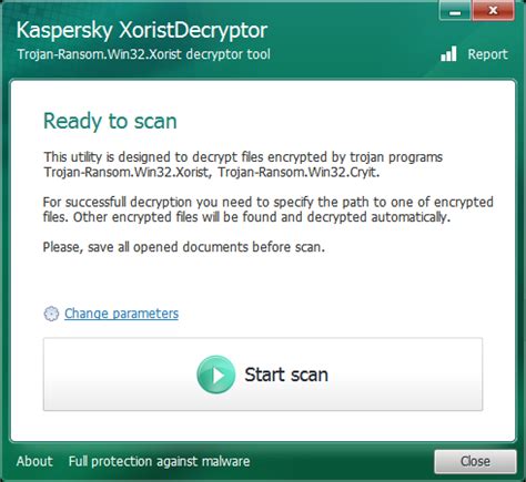 Kaspersky XoristDecryptor 2.5.6 Free